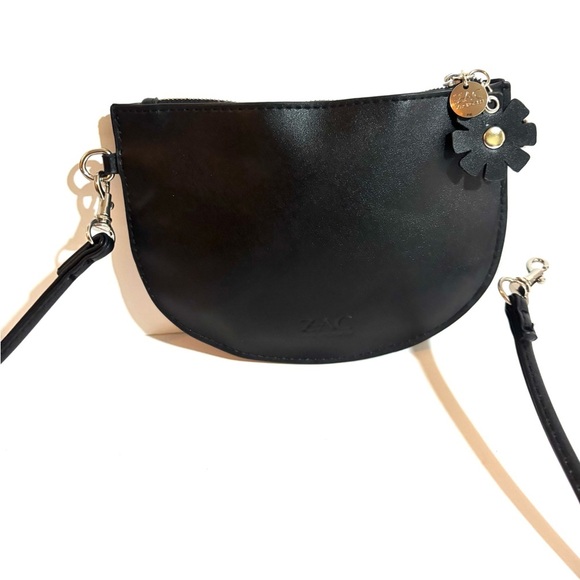 Zac posen Black mini Semi-Circular Crossbody Bag with Decorative Accent - Picture 3 of 7